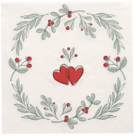 15x 20 Servetten 3-laags 1/4 vouw 33 cm x 33 cm Berries