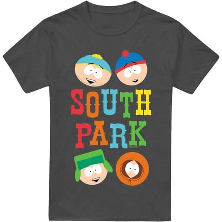 South Park Unisex Volwassen Best Buds T-shirt S houtskool