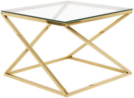 BEVERLY - Salontafel - Goud - Glas