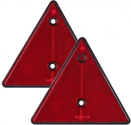 BTP - Driehoek reflector - 155mm- schroefbaar -2 stuks - Aanhangwagen