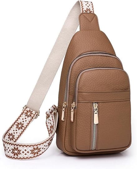 Daity 1 Pack - Dames crossbody tas - Dames leren schoudertas - Heuptas - Borsttas riem - Reis heuptas