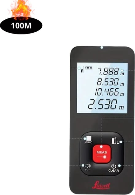 Livano Laserafstandsmeter - Laser - Afstandsmeter - Afstandmeter - Rangefinder - Digitale Meetlint - Precisiegereedschap - 100 Meter