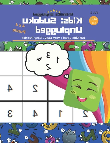 Kinder Sudoku Boek - Puzzelboek 4x4 - Logisch Denken Oefenen - 150 Puzzels Inclusief Oplossingen - Groot Formaat
