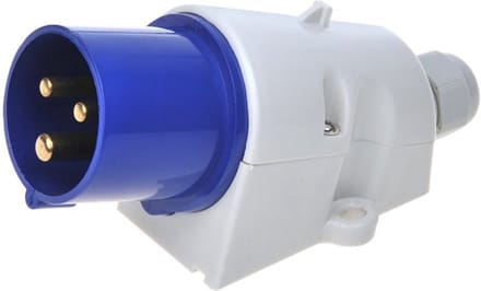 ProPlus Wandstekker - 3-polig - IP44 - 16A - 230V - Blauw/Wit
