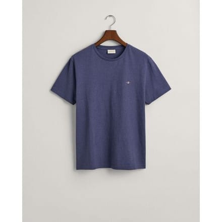 Gant T-Shirt Regular Uni Fine Shield Embroidery Dark Jeansblue Melange / male