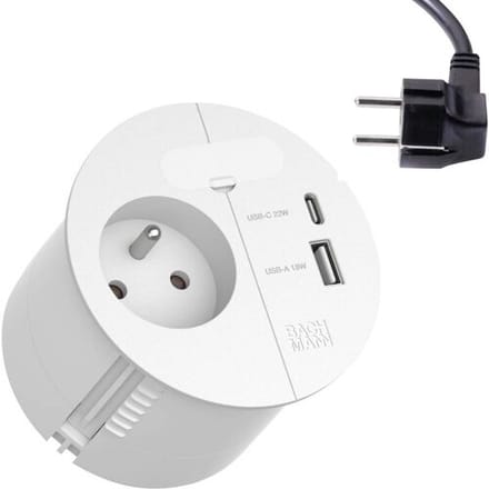 Bachmann 938.302 Bureaustekkerdoos Wit