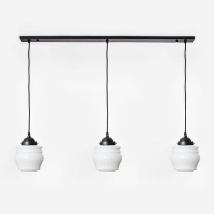 3 x Bloemknop lampen aan plafondbalk Moonlight - Art Deco Trade