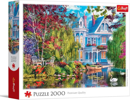 Legpuzzel - Huis aan het meer - Creatief vermaak - 2000 stukjes - 96 x 68 cm - Multicolor