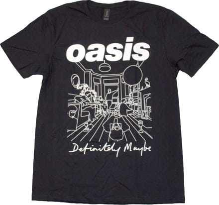 Oasis - Definitely Maybe Line Drawing Heren T-shirt - 2XL - Zwart