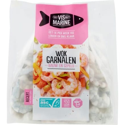 Vismarine Wok Garnalen - 450 g