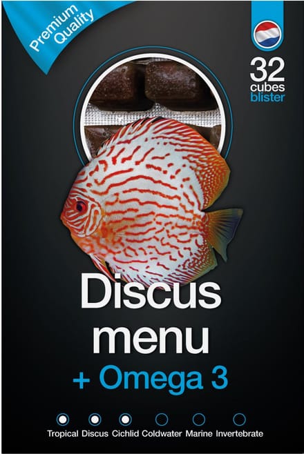 DS Discus Menu & Omega3 diepvries visvoer 100 gram | 32 blokjes Diepvries