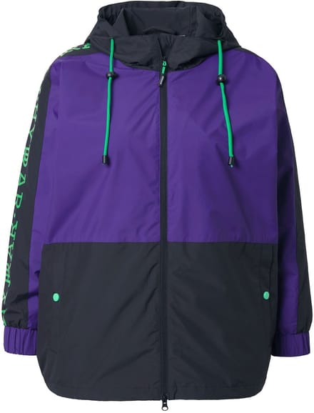 Ulla Popken - Dames - Functionele jas capuchon oversized vleermuismouw - Lelie - Maat 46+