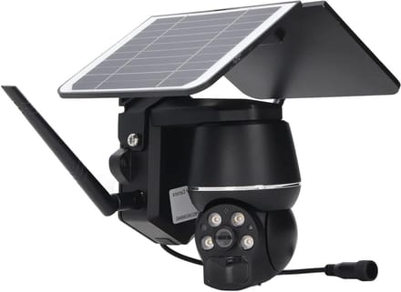 Zonnebeveiligingscamera - Buiten camera - Huisbeveiliging - 360 graden beeld - 1080P HD - Wit