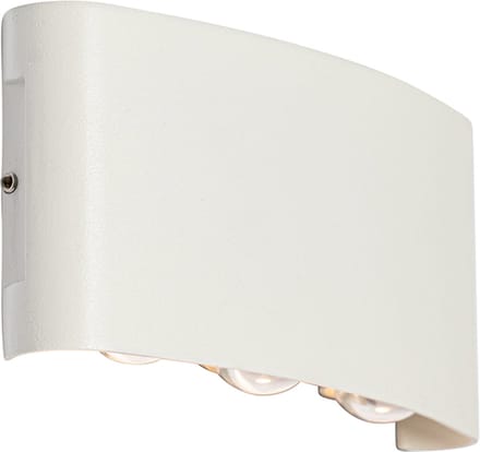 QAZQA silly - Moderne LED Wandlamp Up Down voor buiten - 6 lichts - D 4 cm - Wit - Buitenverlichting