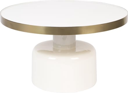 Zuiver Glam Salontafel Rond 60 cm Wit/ Goud