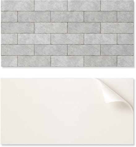 Set vinyl vloertegels in een 3D baksteenpatroon 6x60x30 cm