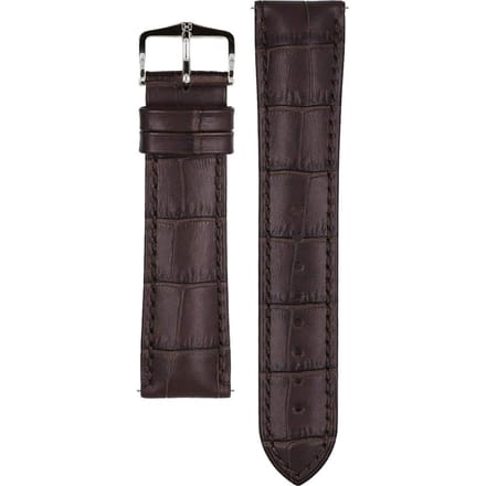Hirsch Horlogeband -  Duke Donkerbruin - Leer - 22mm