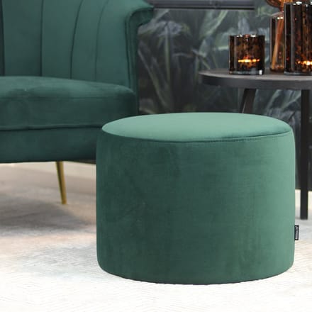Bronx71® Velvet poef Anna donkergroen