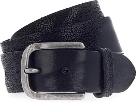 b.belt Leren Riem Ray Belt W100 Black Zwart