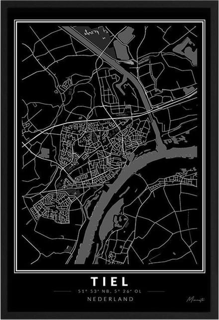 Poster Stad Tiel A4 - 21 x 30 cm (Exclusief Lijst)