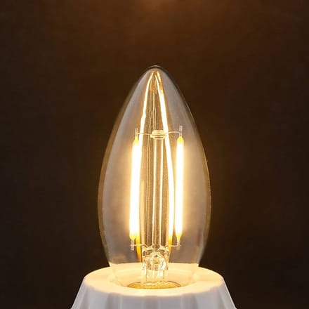 Lindby LED lamp, kaarsvormig, E14, 2 W, helder, 2.700 K