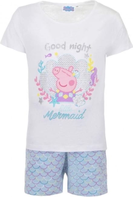 Peppa Pig - Shortama - Wit - 5 jaar -  Maat 110