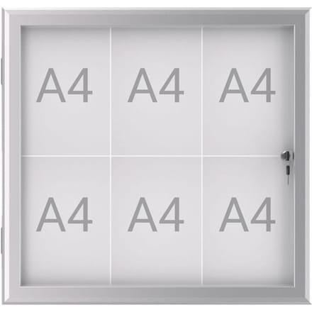 Maul Wissellijst MAULexcite Voor papierformaat: 6 x DIN A4 Tegen regen beschermde buitenruimte 6653608 Aluminium Zilver 1 stuk(s)