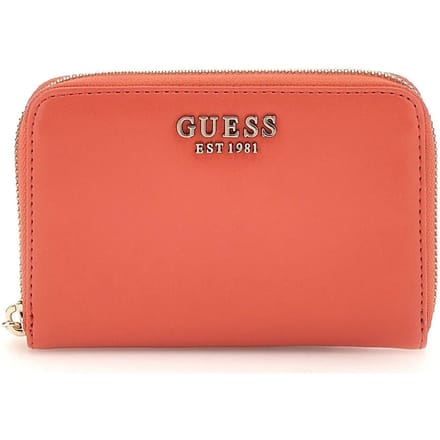 GUESS Portemonnee Laurel Zip Around Wallet Coral Red Koraalrood