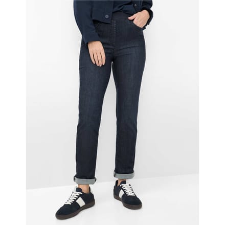 Raphaela by Brax Dames Broek  Style PAMINA FUN DARK BLUE SLIGHTLY USED, denim donkerblauw, maat 52K