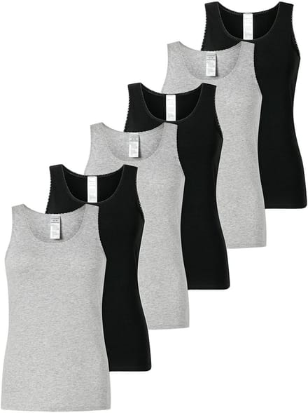 Schiesser Dames onderhemd 6 pack 95/5 Modern Cotton