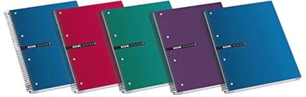 Notitieboeken A4+ met Spiraalbinding en Extra Harde Omslag - Verpakking van 5