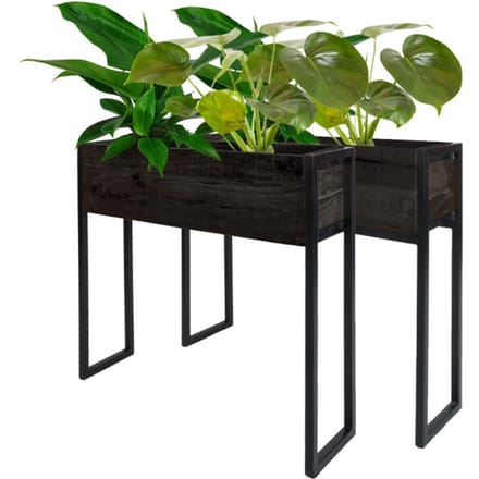 Home67 Plantenbak faab mangohout set van 2