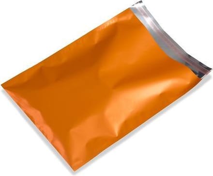 Cadeauzakjes plastic, 25x33,5+3cm ORANJE (50 stuks)