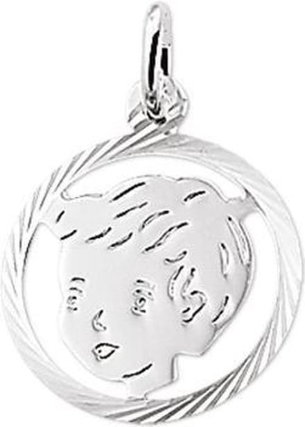 Zilver Gerhodineerd Hanger jongen gediamanteerd - PSN1323266