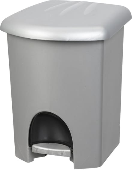 plast team cosmetica-pedaalemmer, 6 liter, zilver