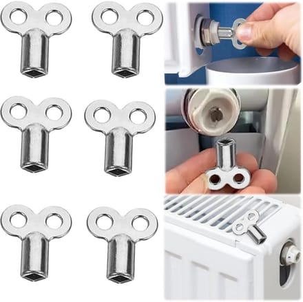 6 Stuks Radiator Sleutel Set voor Ontluchten en Onderhoud
