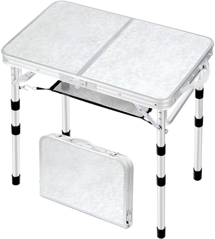 SP® Campingtafel - 31.75 kg Laadcapaciteit - Klaptafel - Campingtafel Inklapbaar - Wit - 25cm x 40cm x 60cm