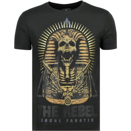 Rebel Pharaoh - Exclusieve T shirt Mannen - 6322Z - Zwart