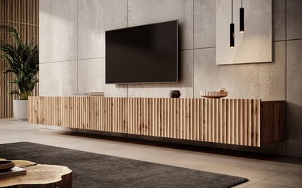 Meubella - TV-Meubel Pepinos - Eiken - 300 cm