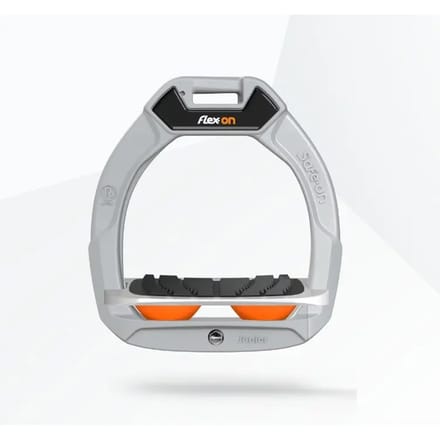 Veiligheidsspanners Paardrijden Schuin Grip Aluminium/Grijs/Oranje Kind Flex-On Safe-On