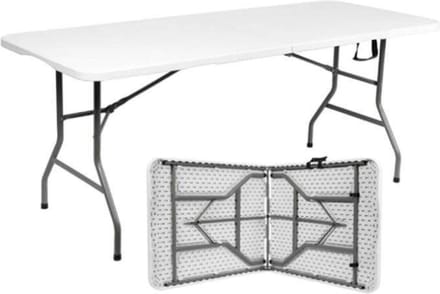 Livista® Klaptafel - Inklapbare Tafel - 180 x 70 cm - Vouwtafel - Antislip en Weerbestendig - Wit