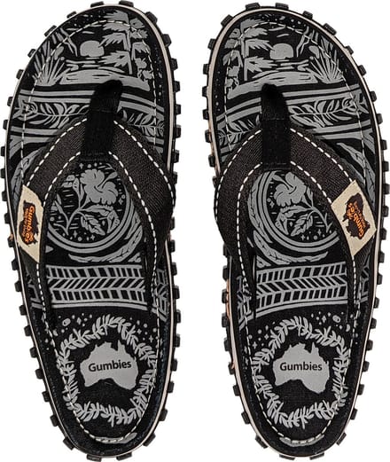 Gumbies Teenslippers | Unisex | Midnight Black | Zwart / Grijs | Maat 48