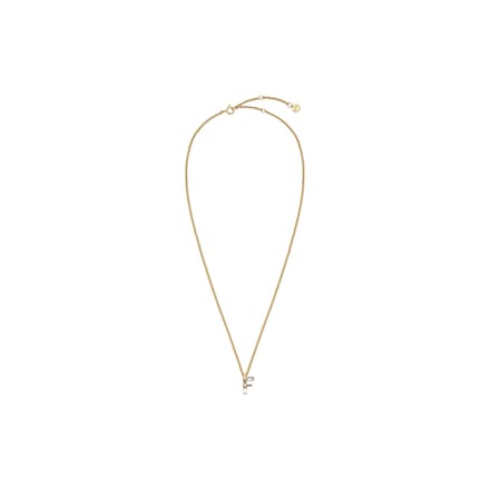 Fendi First Logo Hanger Ketting Dames ketting Goud 8AH718ALI3F089U Box,F,Gold white