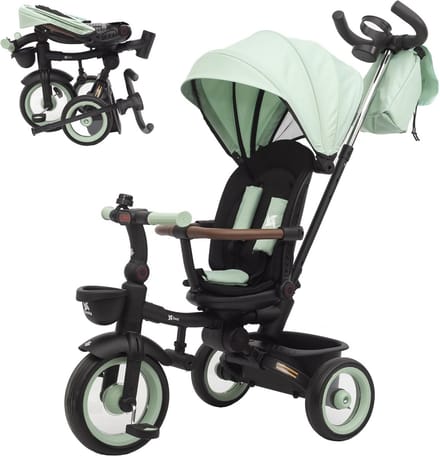 Evolutionaire Driewieler 360° Draaibaar en Opvouwbaar voor Baby's en Peuters (1-5 Jaar)