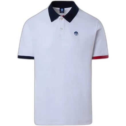 Polo shirt met verschillende kleuren manchetten combo North Sails
