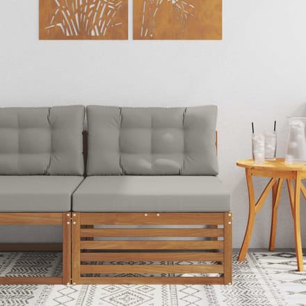 vidaXL - Buiten - Middelste - sofa - Massief - Acacia - Hout - Naturel