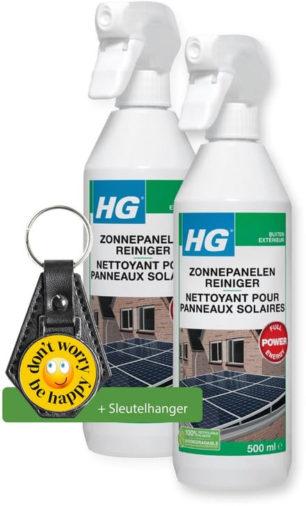 HG zonnepanelen reiniger - 2 Stuks - Inclusief sleutelhanger