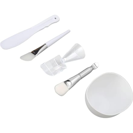 DIY Gezichtsmasker Tool Siliconen Borstel Zachte Borstel Mengkom Spatel Maatbekerset white