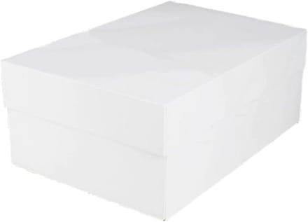 Witte Taartdoos - Gebaksdoos Verpakking - Taarten Vervoeren - Stevig Karton - 40x30x15 cm - Wit