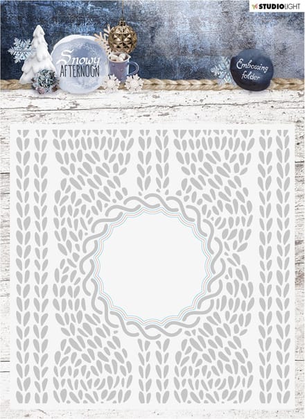 Studio Light Embossing Folder With Die Cut - Snowy Afternoon nr.01